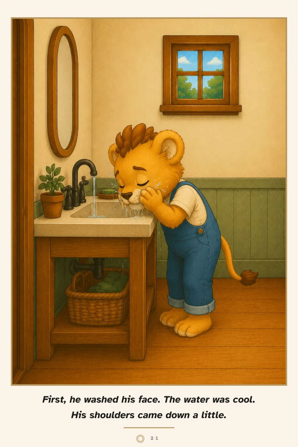 Page 21 — Primo washing his face