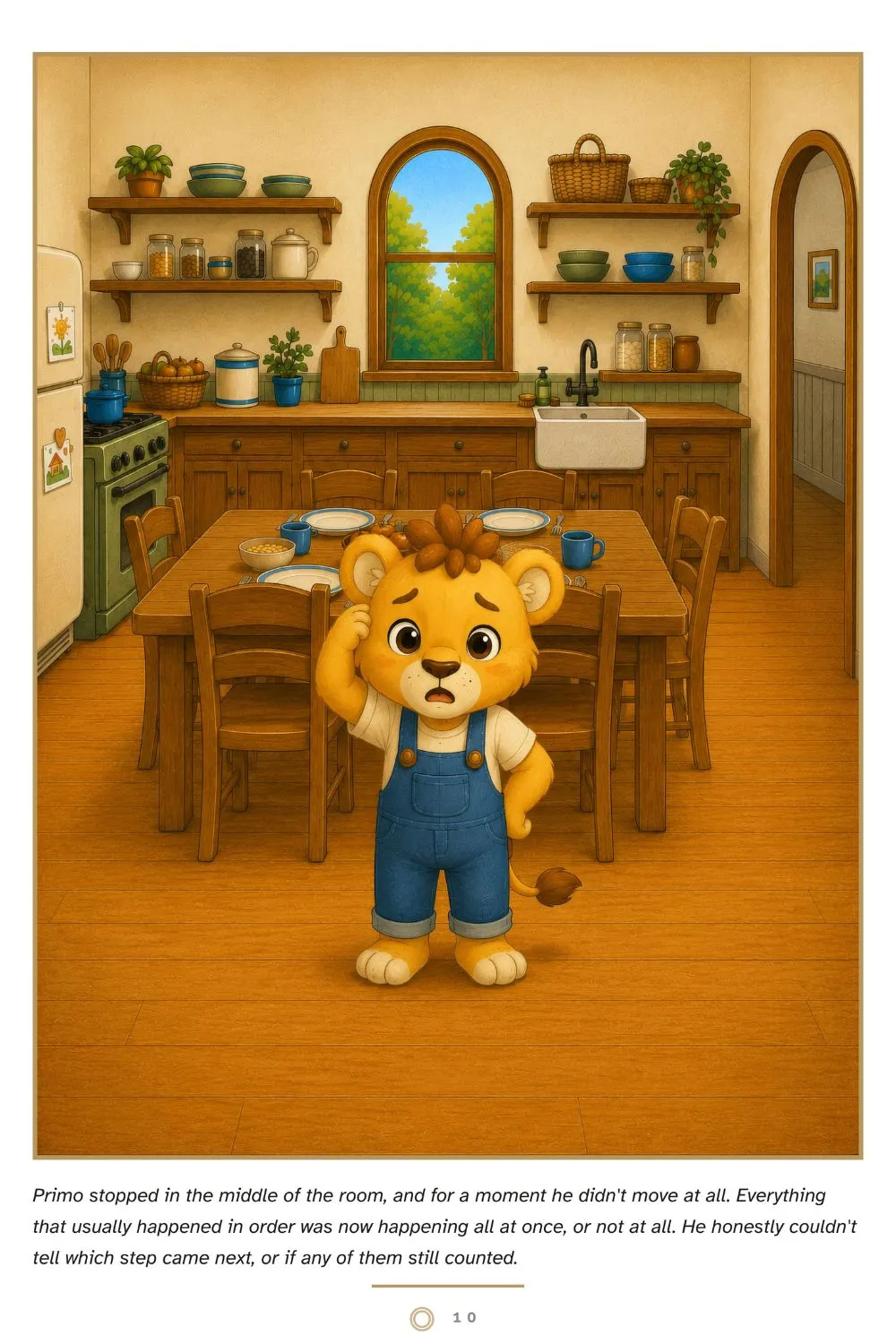 Page 10 — Primo stopped in the middle of the room