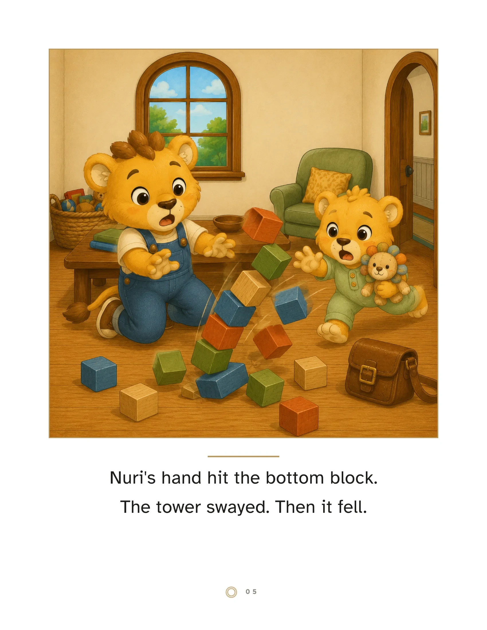 Page 5 — The tower falls