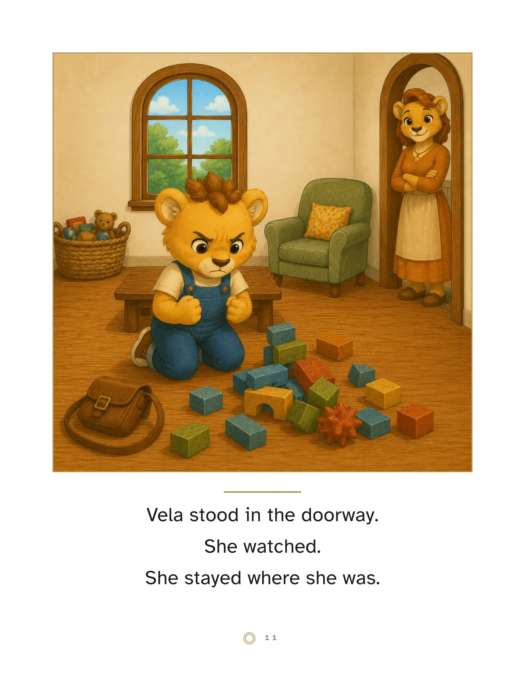 Page 11 — Vela in the doorway